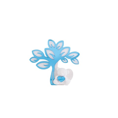 CALAMITA PLEXI H.7XL.8 CM. ALBERO ORSETTO CELESTE